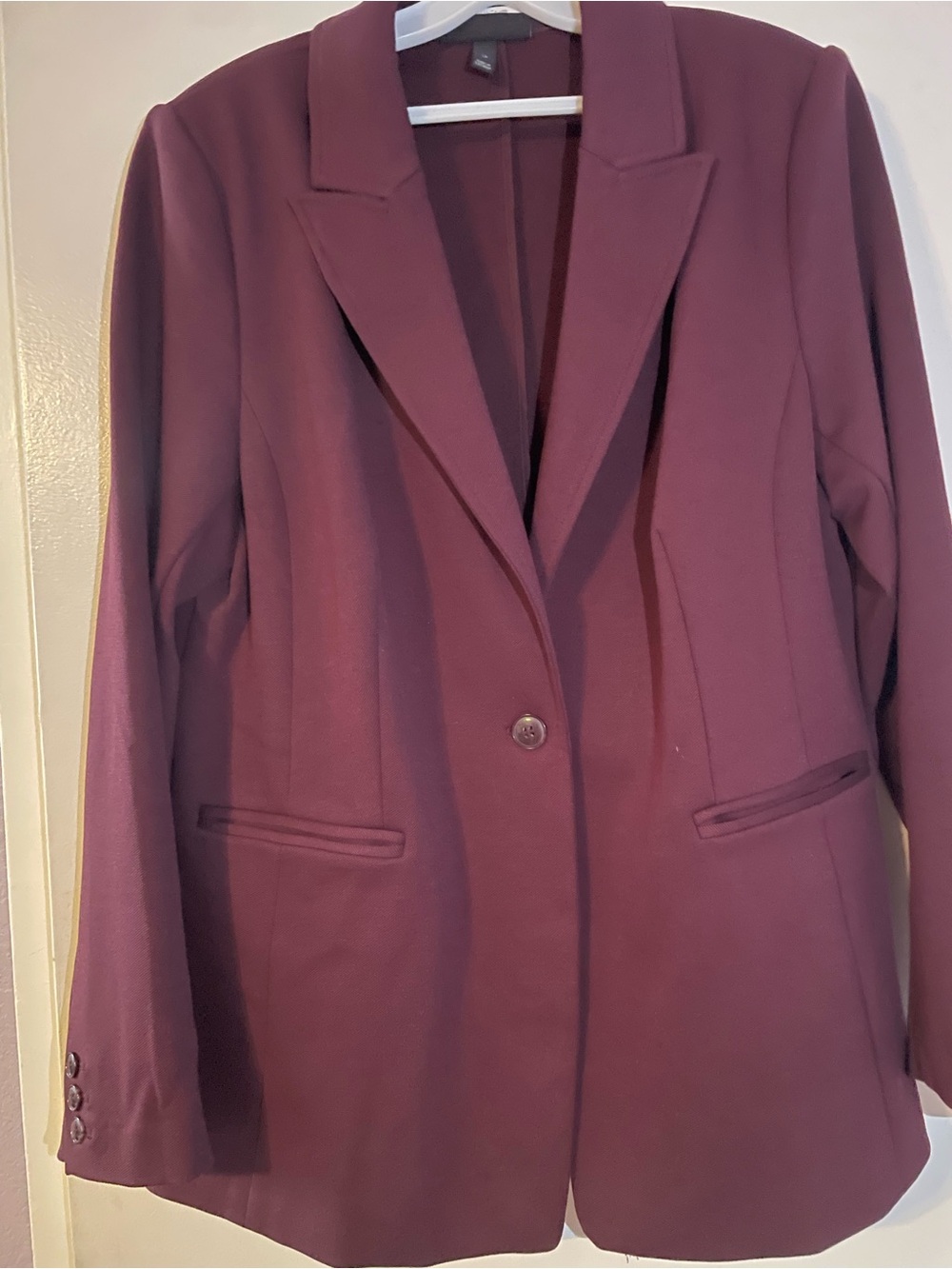 Lane Bryant Plum Single-Button Blazer